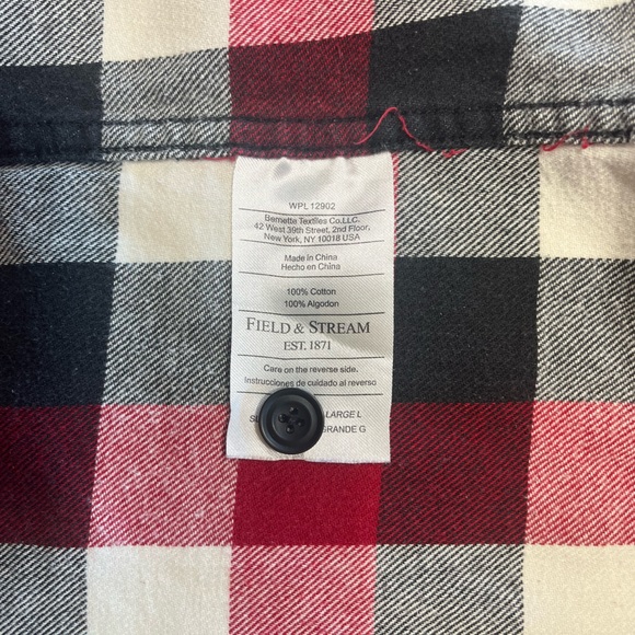 Men’s Large Red field of streams flannel - Picture 6 of 7